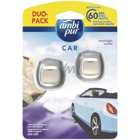 Ambi Pur Car Moonlight Vanilla osvěžovač vzduchu do auta 2 x 2 ml