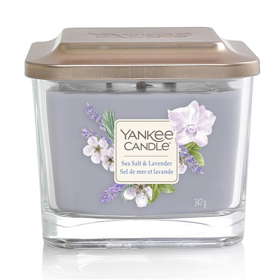 Yankee Candle Sea Salt & Lavender - Mořská sůl a levandule sojová vonná svíčka Elevation střední sklo 3 knoty 347 g