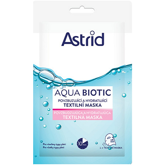 Astrid Aqua Biotic pobudzająca i nawilżająca tekstylna maska do wszystkich typów skóry 20 ml