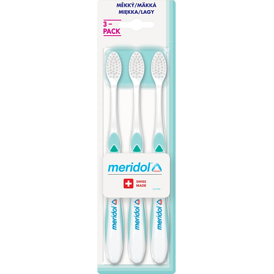 Meridol Swiss Made miękki szczoteczka do zębów 3 sztuki