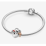 Zawieszka ze srebra próby 925 Disney Minnie Mouse & Mickey Mouse Wisiorek - wieczna miłość, koralik do bransoletki, miłość