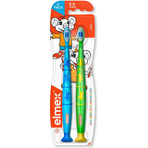 Elmex dziecięca szczoteczka do zębów 3-6 lat 2-pack