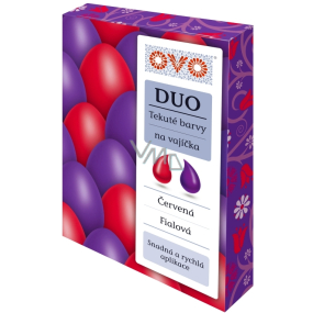 Ovo Tekuté barvy duo Červená/Fialová 2 barvy á 20 ml : 1 sáček (20 ml)