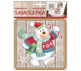 Samolepka plastická niedźwiedź polarny 23 x 18 cm