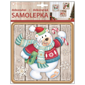 Samolepka plastická niedźwiedź polarny 23 x 18 cm