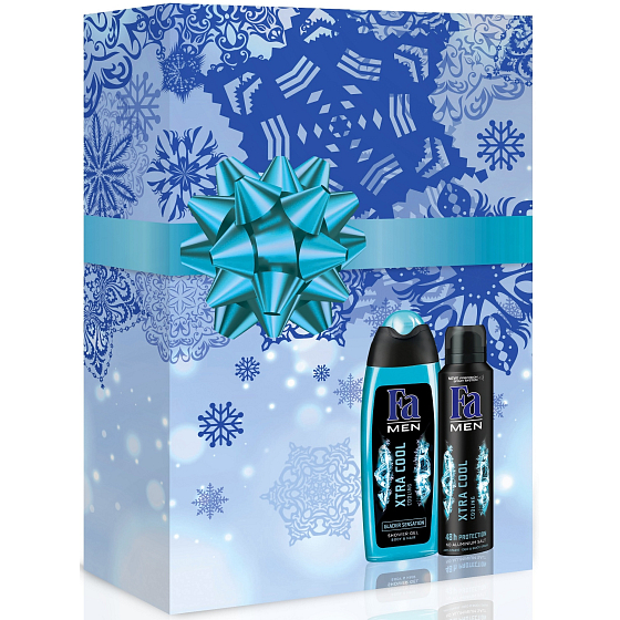 Fa Men Xtra Cool sprchový gel 250 ml + Men Xtra Cool deodorant sprej pro muže 150 ml, kosmetická sada