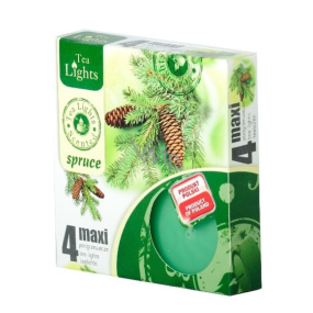 Admit Tea Lights Smrk vonné čajové svíčky Maxi 4 kusy, doba hoření 10 hodin