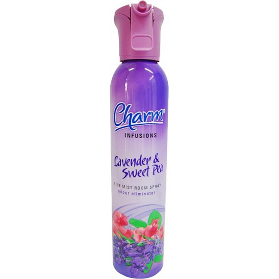 Charm Infusions Lavender & Sweet Pea - Levandule a sladký hrášek osvěžovač vzduchu s rozprašovačem 240 ml