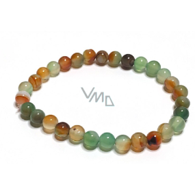 Achat elastyczny bransoletka naturalny kamień, kulka 6 mm / 16 - 17 cm