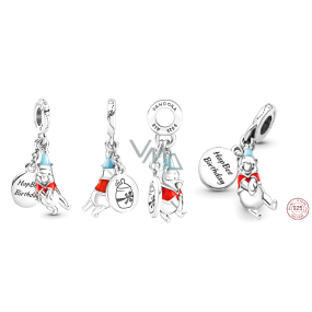 Charm Srebrna 925 Disney Kubu Puchatek - Urodzinowy Kubu Puchatek, 2w1 zawieszka na bransoletkę urodziny Charm Srebrna 925 Disney Kubu Puchatek - Urodzinowy Kubu Puchatek, 2w1 zawieszka na bransoletkę urodziny