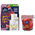 Glade Merry Christmas Warm Apple Pie s vůní červeného jablka a skořice vonná svíčka ve skle 112 g + Berry Festive Kiss elektrický osvěžovač vzduchu strojek s tekutou náplní 20 ml