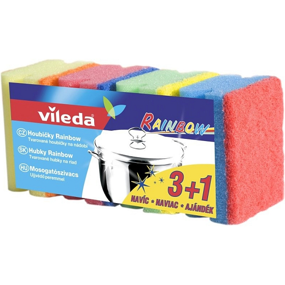 Vileda Rainbow hygienická houbička 4 kusy