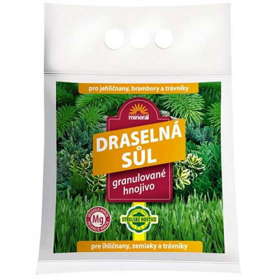 Forestina Draselná sůl Minerální granulované hnojivo pro jahličnany, brambory a trávníky 2,5 kg