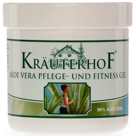 Krauterhof Fitness Aloe Vera krém gel pro regeneraci pleti po slunečním záření 250 ml