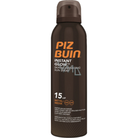 Piz Buin Instant Glow SPF15 rozjasňující sprej na opalování s okamžitým zářivým efektem 150 ml