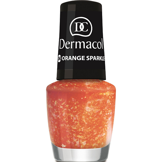 Dermacol Nail Polish with Effect lak na nehty s efektem 04 Orange Sparkle 5 ml