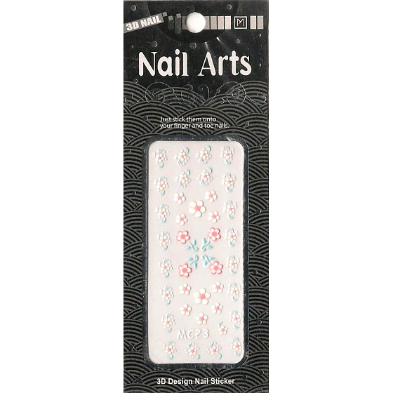 Nail Accessory 3D nálepky na nehty 1 aršík 10100 MC23