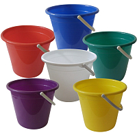 Wiadro plastikowe, bez wylewu, różne kolory, 10 l