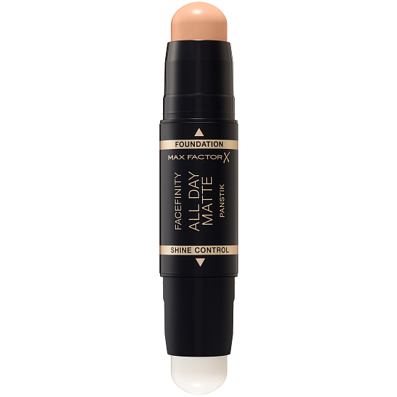 Max Factor Facefinity All Day Matte Panstik 2v1 zmatňující báze a make-up v tyčince 42 Ivory 5 g