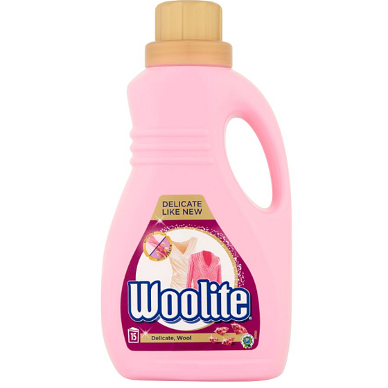 Woolite Delicate & Wool tekutý prací prostředek na jemné prádlo a vlněné oblečení 15 dávek 0,9 l
