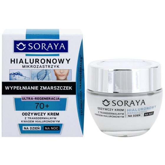 Soraya Hyaluronic Micro-Injection 70+ obnovující krém s transdermální kyselinou hyaluronovou na den/noc 50 ml