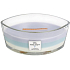 WoodWick Trilogy Calming Retreat - Uklidňující a relaxační vonná svíčka s dřevěným širokým knotem a víčkem sklo loď 453 g