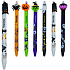 Colorino Gumowalne pióro Halloween białe nietoperz, niebieski wkład 0,5 mm