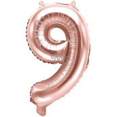 Ditipo Balonik foliowy numer 4 różowe złoto 35 cm 1 sztuka