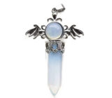 Opalit zę stopu i kamienia naturalnego 5,3 x 3,7 x 12 mm, kamień nadziei i płomienia