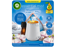 Air Wick Essential Mist Linen & White Orchid - Prádlo a bílá orchidej aroma difuzér komplet 20 ml