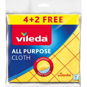 Vileda uniwersalna ściereczka 38 × 40 cm, 4+2 szt.
