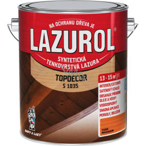 Lazurol Topdecor S1035 tenkovrstvá lazura na dřevo T080 mahagon, 2,5 l Lazurol Topdecor S1035 tenkovrstvá lazura na dřevo T080 mahagon, 2,5 l
