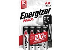 Energizer Max Alkaline AA/LR6 alkaliczne baterie, 4 szt., 1,5V