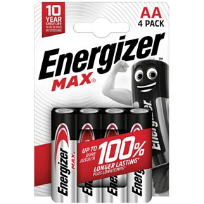 Energizer Max Alkaline AA/LR6 alkaliczne baterie, 4 szt., 1,5V