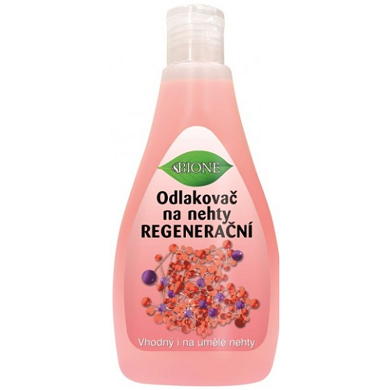 Bione Cosmetics Regenerujący zmywacz do paznokci z keratyną odpowiedni również do sztucznych paznokci 200 ml