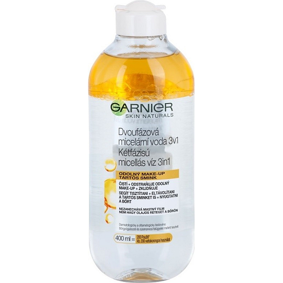 Garnier Skin Naturals dwufazowa woda micelarna 3w1 z olejem 400 ml