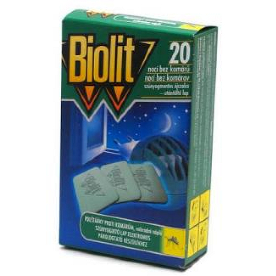 Biolit Polštářky do elektrického odpuzovače komárů náplň 20 kusů