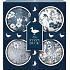 Baylis & Harding Cotswold květiny šumivá koule do koupele 4 x 120 g, kosmetická sada pro ženy