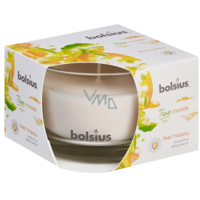 Bolsius True Scents Feel Happy - Cítit se šťastný vonná svíčka ve skle 90 x 63 mm