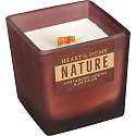 Heart & Home Nature Jantarové dřevo a vetiver vonná svíčka velká sklo, doba hoření až 40 hodin 210 g