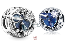Charm Srebrna 925 Cesta galaktyk wszechświat, koralik na bransoletkę symbol