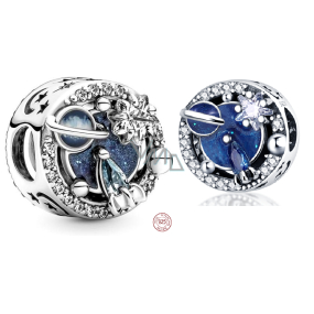 Charm Srebrna 925 Cesta galaktyk wszechświat, koralik na bransoletkę symbol Charm Srebrna 925 Cesta galaktyk wszechświat, koralik na bransoletkę symbol