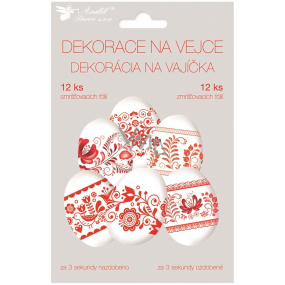 Dekoracja na jajka, czerwony motyw 12 sztuk