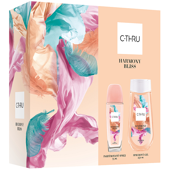 C-Thru Harmony Bliss dezodorant perfumowany szkło 75 ml + żel pod prysznic 250 ml, zestaw kosmetyczny dla kobiet