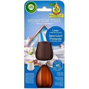 Air Wick Essential Mist Refill Linen & White Orchid - Pranie i biała orchidea odświeżacz powietrza wkład 20 ml