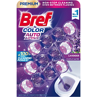 Bref WC blok Color Auto Active Lawenda, 3 × 50 g