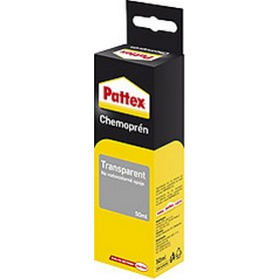 Pattex Chemoprén Transparent lepidlo na vodovzdorné spoje kombinace materiálů 50 ml v krabičce