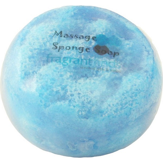 Fragrant Issey Men Glicerynowe mydło masażne z gąbką napełnioną w nutach zapachowych Issey Miyake Man w kolorze jasnoniebieskim 200 g