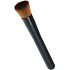 Kosmetický štětec na make-up hnědý kulatý rovný vlas černá rukojeť 14,5 cm