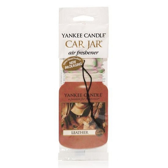Yankee Candle Leather - Kůže Classic vonná visačka do auta papírová 12 g